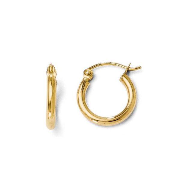 14 Karat Yellow Gold Hoop Earrings 12mm x 12mm Bluestone Jewelry Tahoe City, CA