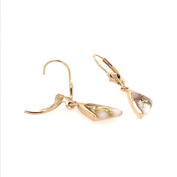 14kt Yellow Gold Leverback Gold Quartz Earrings Image 2 Bluestone Jewelry Tahoe City, CA