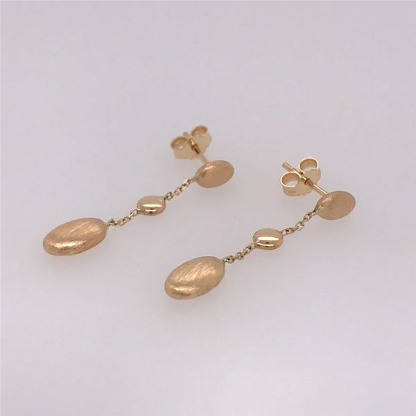 14K Yellow Gold Elegant Boulder Link Earrings Image 2 Bluestone Jewelry Tahoe City, CA