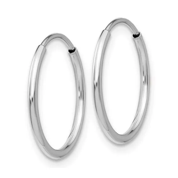 14 Karat White Gold Endless Hoop Earrings(17mm) Bluestone Jewelry Tahoe City, CA