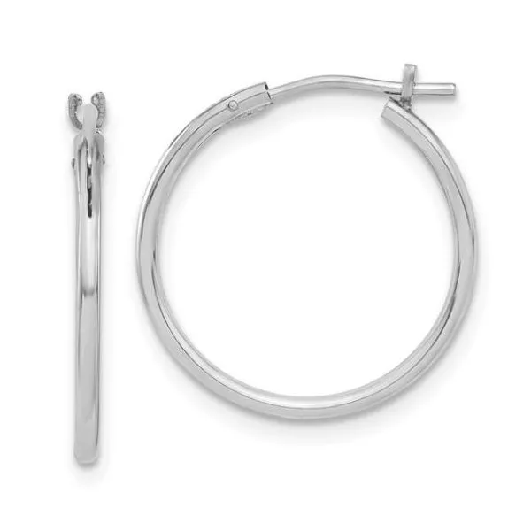 14 karat white best sale gold hoop earrings