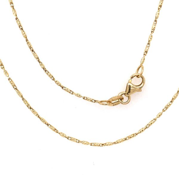 14 Karat Yellow Gold Diamond Cut Raso Chain Length 20 Inches. 4.7 gram Bluestone Jewelry Tahoe City, CA