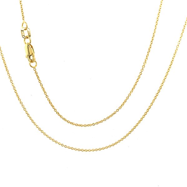 14 Karat Yellow Gold Rolo Chain Measuring 16 inches in Length. 1.2 Gra Bluestone Jewelry Tahoe City, CA