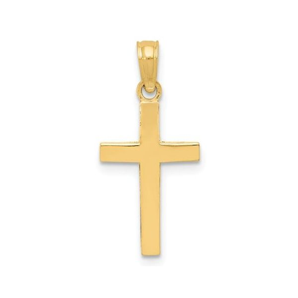 14 Karat Yellow Gold Cross Pendant Bluestone Jewelry Tahoe City, CA