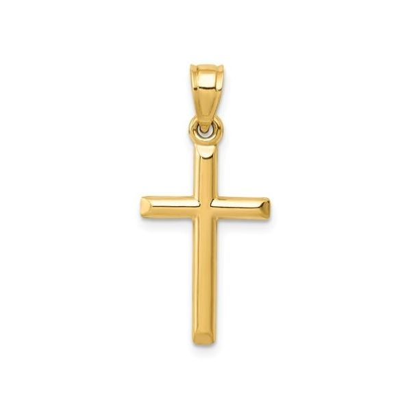 14 Karat Yellow Gold Cross Pendant. Measures 25mm x 12mm. Weighs 0.46 Bluestone Jewelry Tahoe City, CA