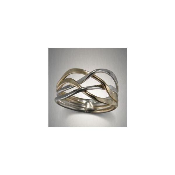 14 Karat Yellow Gold Filled and Sterling Silver Woven Paths Ring Bluestone Jewelry Tahoe City, CA