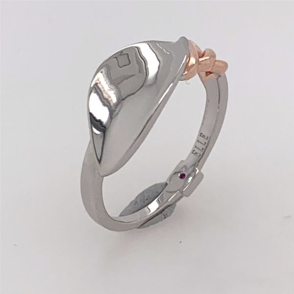 Sterling Silver & Rose Gold Petal Ring- Size 7 Image 2 Bluestone Jewelry Tahoe City, CA