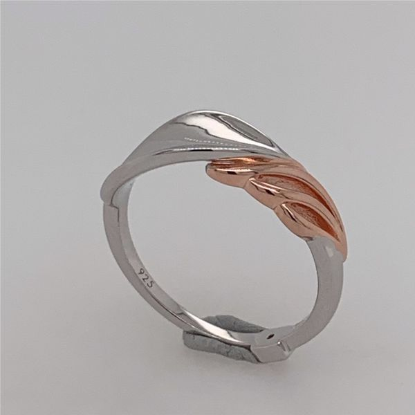 Sterling Silver & Rose Gold Petal Ring- Size 8 Image 3 Bluestone Jewelry Tahoe City, CA
