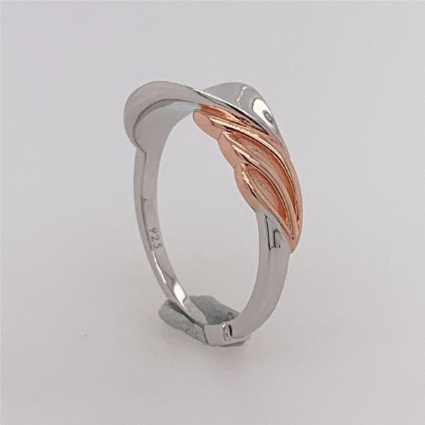 Sterling Silver & Rose Gold Petal Ring- Size 8 Image 4 Bluestone Jewelry Tahoe City, CA