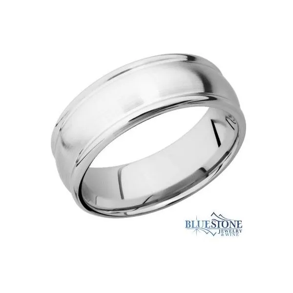 8mm Cobalt Band w/ a Satin Finished Middle Section & Polish Rounded Edges Bluestone Jewelry Tahoe City, CA