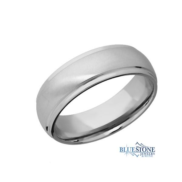 7mm Titianium Band w/ an Angle Satin Finished Middle Section & Polish Stepped Down Edges Bluestone Jewelry Tahoe City, CA