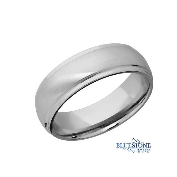 7mm Cobalt Band w/ an Angle Satin Finished Middle Section & Polish Stepped Down Edges Bluestone Jewelry Tahoe City, CA
