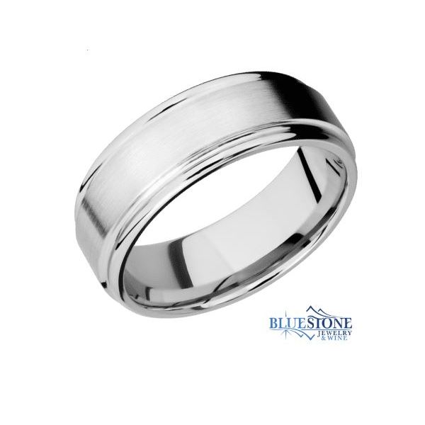 8mm Cobalt Band w/ a Satin Middle & Rounded Polished Edges Bluestone Jewelry Tahoe City, CA