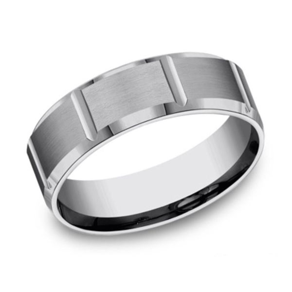 Tungsten 7mm comfort-fit satin-finished band Bluestone Jewelry Tahoe City, CA