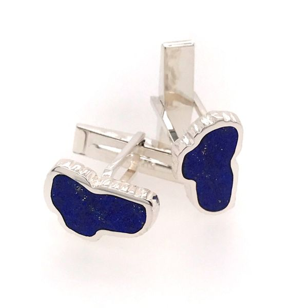 Medium Lake Tahoe Lapis Cuff Links Bluestone Jewelry Tahoe City, CA