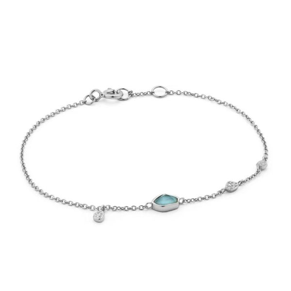 Silver Bracelet with Turquoise Bluestone Jewelry Tahoe City, CA