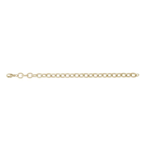 14KT Yellow Gold Plated Link Charm Bracelet- 8 Inches