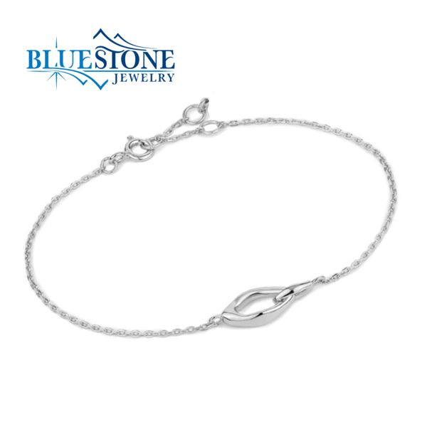 Sterling Silver Rhodium Plated Wave Link Bracelet Bluestone Jewelry Tahoe City, CA
