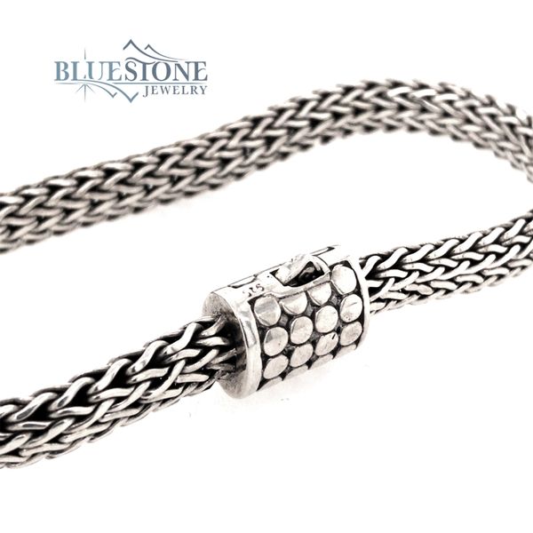 Handwoven Silver Bracelet- 8 Inches Image 2 Bluestone Jewelry Tahoe City, CA