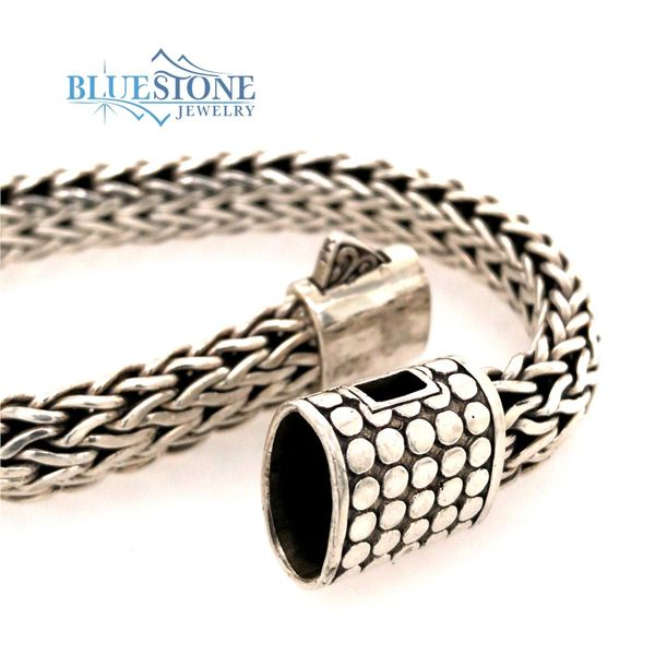 Handwoven Silver Bracelet- 9 Inches Image 3 Bluestone Jewelry Tahoe City, CA
