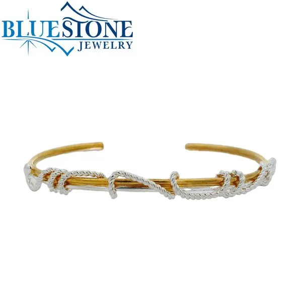 Silver & Gold Cuff Bracelet Bluestone Jewelry Tahoe City, CA