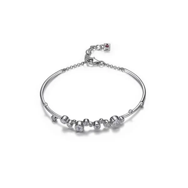 Sterling Silver Bracelet with Cubic Zirconias and Ruby Bluestone Jewelry Tahoe City, CA