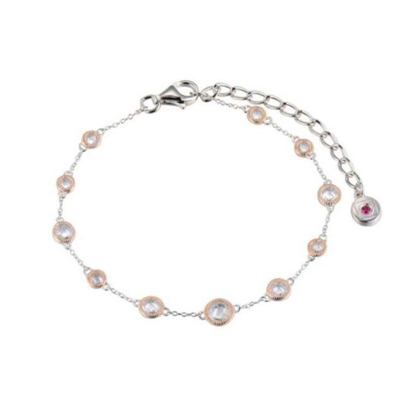 Sterling Silver with Rhodium Plating & 14 Karat Rose Gold with Ruby and Cubic Zirconias Bluestone Jewelry Tahoe City, CA
