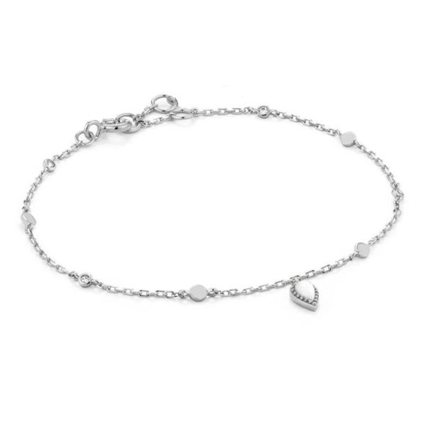 Sterling Silver with Rhodium Plating Bracelet with Mother of Pearl and CZs Bluestone Jewelry Tahoe City, CA