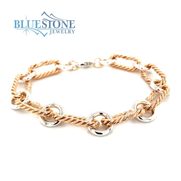 Silver and Gold Filled Chain Bracelet- 7