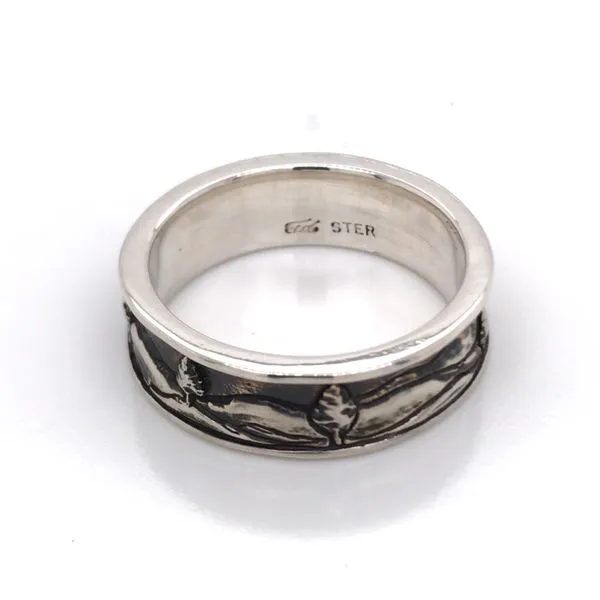 Sterling Silver Mountain Range and Tree Ring- Ring Size 9.5 Image 3 Bluestone Jewelry Tahoe City, CA