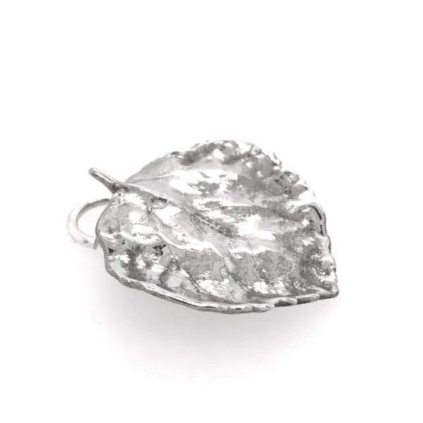 Large Sterling Silver Aspen Leaf Charm/Pendant Bluestone Jewelry Tahoe City, CA