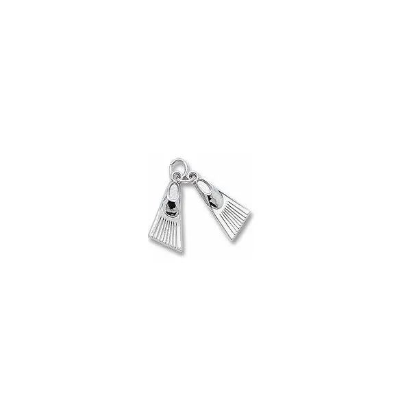 Sterling Silver Swim Fins Charm Bluestone Jewelry Tahoe City, CA