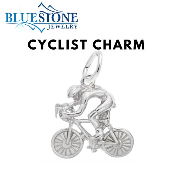 Sterling Silver Cyclist Charm Bluestone Jewelry Tahoe City, CA