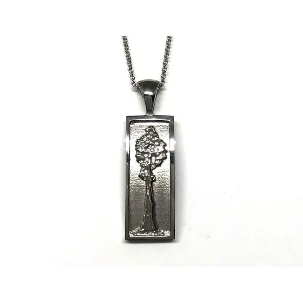 Sterling Silver Medium Sequoia Tree Pendant on a 18 inch Sterling Silv Bluestone Jewelry Tahoe City, CA