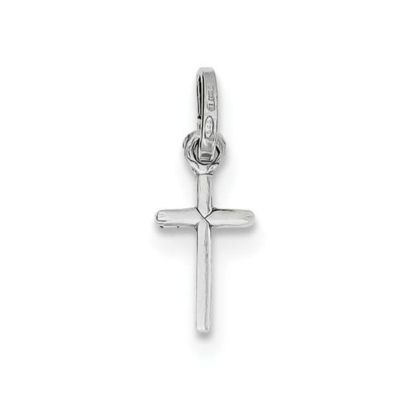 Sterling Silver Rhodium Plated Cross Charm Bluestone Jewelry Tahoe City, CA