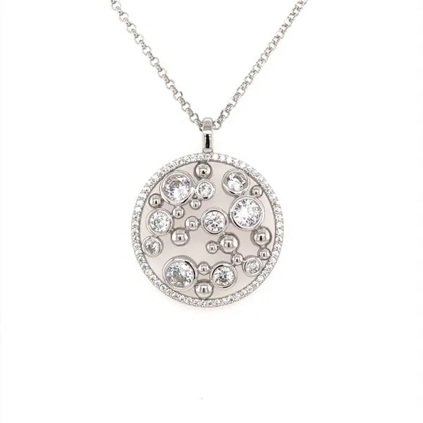 Silver w/ Rhodium Plating Pendant with CZ's Bluestone Jewelry Tahoe City, CA