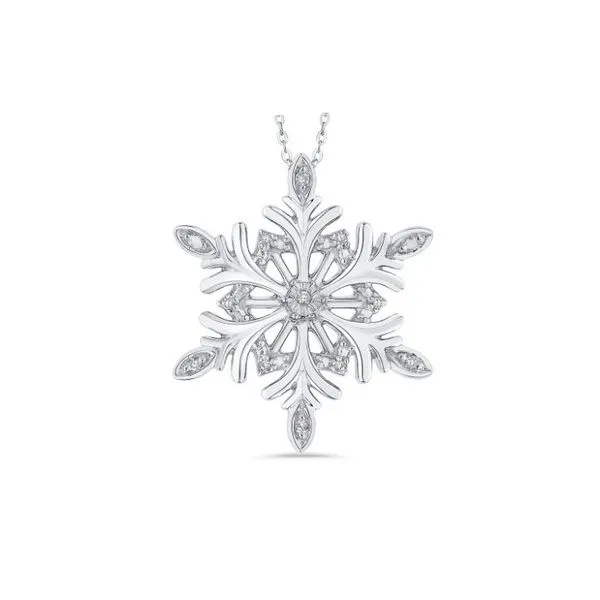 Sterling Silver Snowflake Pendant with Diamonds Bluestone Jewelry Tahoe City, CA