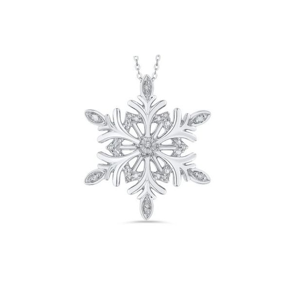 Sterling Silver Snowflake Pendant with Diamonds Bluestone Jewelry Tahoe City, CA