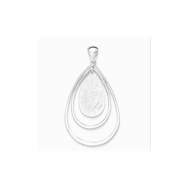 Sterling Silver Polished & Textured Tear Drop Pendant Bluestone Jewelry Tahoe City, CA