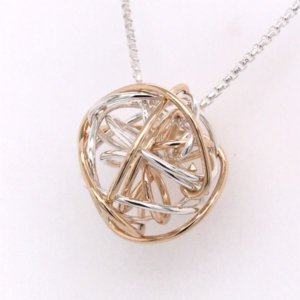 14 Karat Yellow Gold Filled and Sterling Silver Pendant Image 2 Bluestone Jewelry Tahoe City, CA
