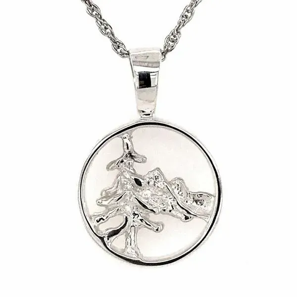 Sterling Silver Tahoe Mountain Scene Pendant Bluestone Jewelry Tahoe City, CA