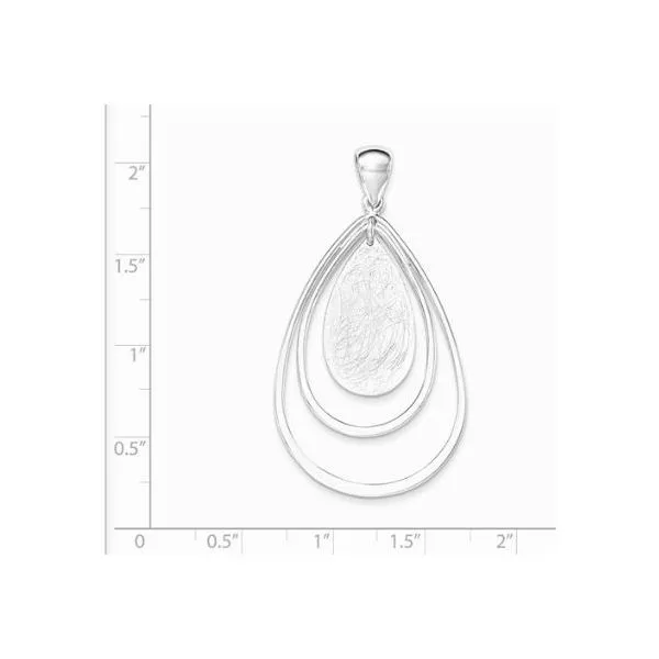 Sterling Silver Tear Drop Pendant Image 2 Bluestone Jewelry Tahoe City, CA