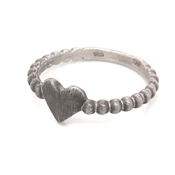 Sterling Silver My Heart Ring with Brushed Finish Image 2 Bluestone Jewelry Tahoe City, CA