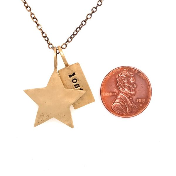 Sterling Silver Gold Plated Necklace with Star and Lost Bar Image 3 Bluestone Jewelry Tahoe City, CA