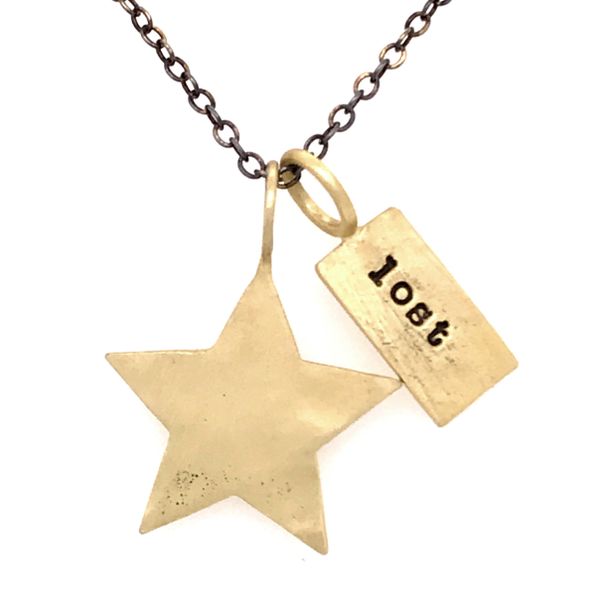 Sterling Silver Gold Plated Necklace with Star and Lost Bar Bluestone Jewelry Tahoe City, CA