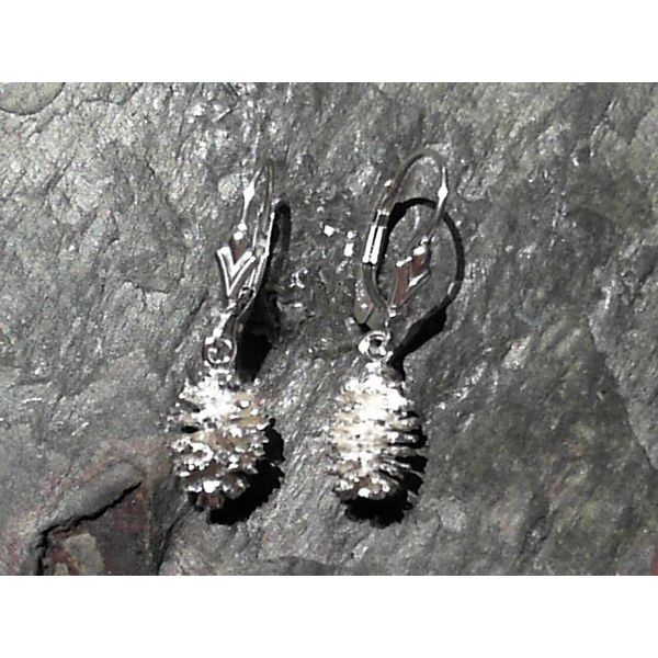 Sterling Silver Pine Cone Lever Back Earrings Bluestone Jewelry Tahoe City, CA