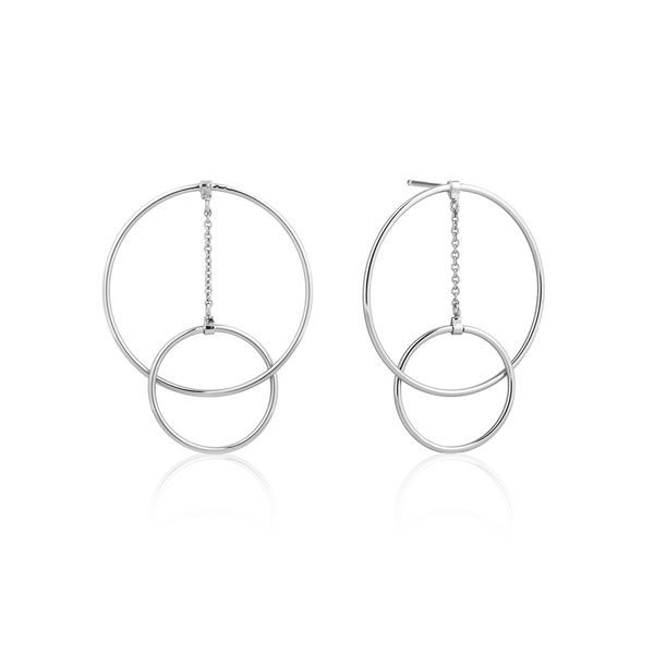 Sterling Silver Post Drop Stud Modern Circle Dangle Earrings Bluestone Jewelry Tahoe City, CA