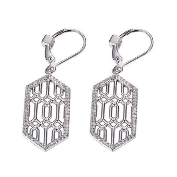 Sterling Silver Earrings with Cubic Zirconias with Rubies Bluestone Jewelry Tahoe City, CA