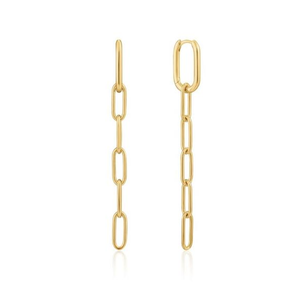 Sterling Silver with 14 Karat Yellow Gold Plating Cable Link Drop Earrings Bluestone Jewelry Tahoe City, CA