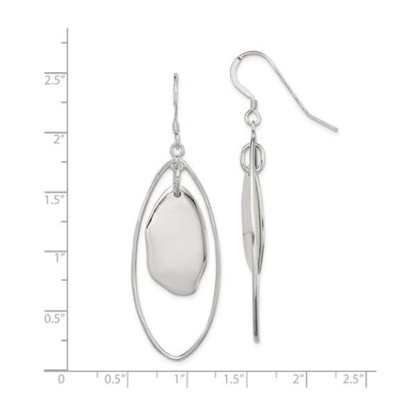 Sterling Silver Dangle Circle Wire Hook Earrings Image 2 Bluestone Jewelry Tahoe City, CA